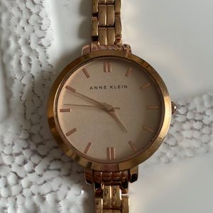 Anne Klein rose gold metallic wrist watch